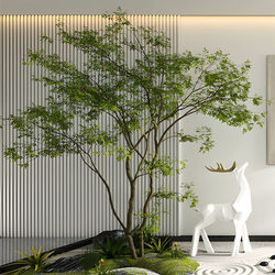 Artificial Tree, Nandina Bamboo, Large Dry Landscape, Window Decoration, Maple Tree, Indoor Green Plant, Landscape, Fake Tree Plant