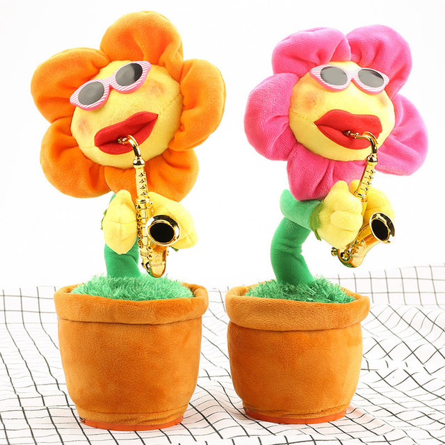 Dancing Sunflower Singing Saxophone Enchanting Flower Sun Flower Toy dancing-sunflower-singing-saxophone-enchanting-flower-sun-flower-toy