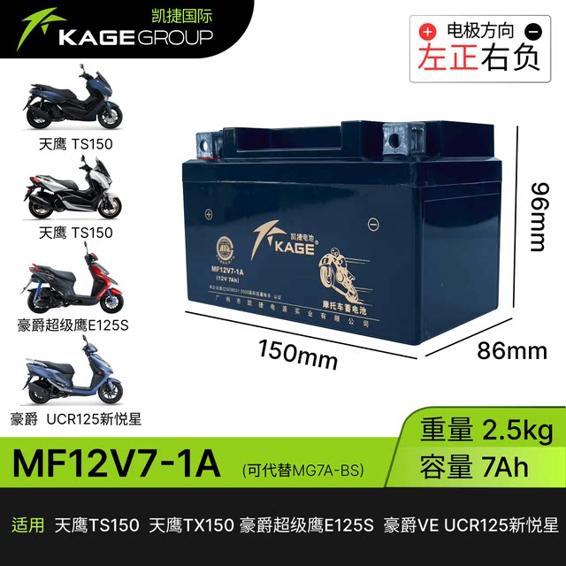 Suitable for Sky Eagle TS150 TX150 Super Eagle E125S VE UCR125 New Yuexing Battery