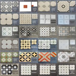 French-Style All-Ceramic Mosaic Tiles 300X300 Floor Tiles Kitchen Bathroom Background Wall Tiles Bathroom Non-Slip Pattern Tiles