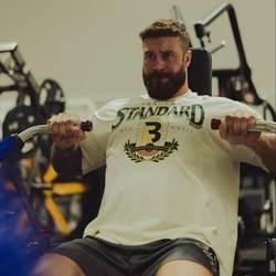 Chris C Bao Fitness Loose Short-Sleeved T-Shirt for Men and Women, American-Style Pure Cotton Sports Breathable T-Shirt Half-Sleeve