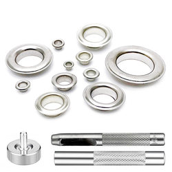 Copper Eyelet Rings, Eyelet Fasteners, Clothing Tag Fasteners, Round Fasteners for Clothes, Shoe Eyelets, Hollow Rivet Fasteners, Fastener Installation Tools