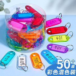 Key Tag Label Waterproof Keychain Ring Storage Hotel Key Identification Number Tag Sticker Name Real Estate Agent Number Paper Classification Landlord Warehouse Hotel Key Classification Tag