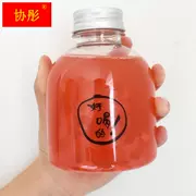 250-300-350-400-500ml chai nhựa thú cưng nổi tiếng trên Internet chai nước giải khát dùng một lần chai nước trái cây trong suốt dày