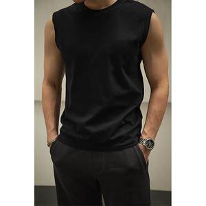 
Not sharp workwear American style small neckline heavyweight sleeveless T-shirt vest vest sweat-absorbent breathable inner wear tough guy sportsman