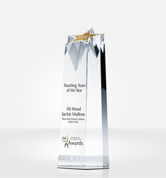 New Five-Pointed Star Trophy Crystal Personalized Custom-Made New Model for Outstanding Employees Annual Meeting Award Creative Engraving Expedited