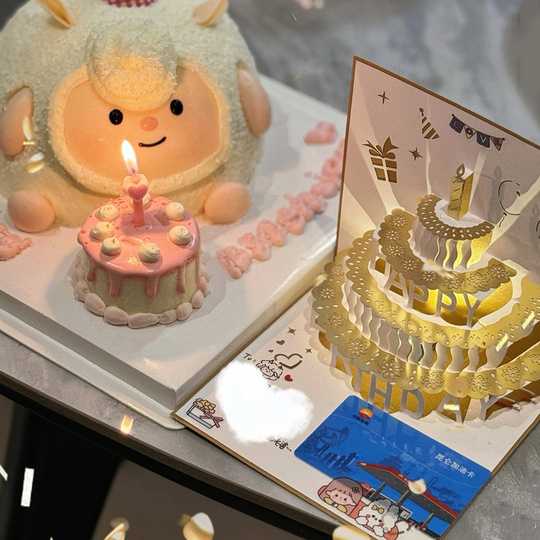 クリエイティブなデザインの手作り誕生日プレゼント用クラフト紙