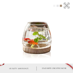 MOLA Creative Log Vase Glass Hydrophite Vegetation