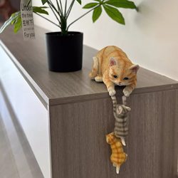 Creative and Cute Mother and Child Cat Home Decorations, Practical and Beautiful Decorations for Desktop Cabinets, Opening and Housewarming Gifts
