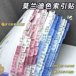 Transparent Morandi Color Index Stickers for the Back-To-School Season, High-Value Sticky Notes and Labels for Middle School Students' Classification