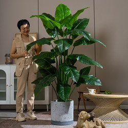 High-End Light Luxury Artificial Plants, Fake Trees, Bionic Green Plants, Potted Plants, Indoor Living Room Floor-Standing Flower Decorations, Landscaping Ornaments