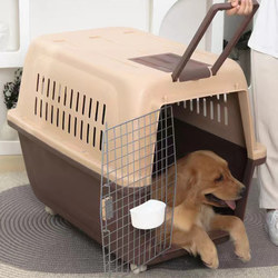 Large Dog Airline Crate, Pet Dog Cage, Shipping Box, Portable Travel Box, Special Car-Mounted Space Crate for Golden Retrievers