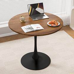 Special-shaped table tulip balcony white casual milk tea coffee table negotiation table and chair combination home round dining table