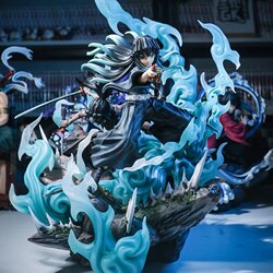 Demon Slayer Blind Box Figure Model Anime Ornament Toy Tanjirou Hashibira Inosuke Rengoku Kyoujurou Kyojuro Rengoku Butterfly Ninja Statue Gift