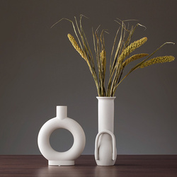 Severská Jednoduchá Keramická Váza šedá A Bílá Jednoduché A Elegantní Kreativní Zařízení Sušená Květina Květinová Dekorace Dekorace Dekorace Home Soft.