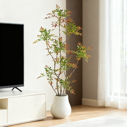 High-End Light Luxury Artificial Green Plant, Nandina Bamboo, High-Quality Soft Decoration Ornament, High-Quality Indoor Living Room Floor-Standing Fake Plant