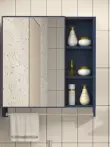 Phòng tắm bảo quản tủ gương tích hợp kệ phòng tắm treo tường tủ gương phòng tắm phòng tắm riêng biệt gương trang điểm lưu trữ gương treo bàn trang điểm