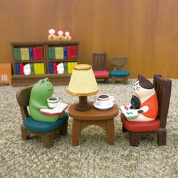 Zakka Groceries Japanese Style Fox Bookshelf Series Bedroom Cat Table Lamp Girly Heart Room Desktop Decoration