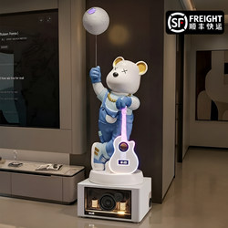 Violent Bear Living Room Decoration, Floor-Standing Light Luxury High-End Home Decor, Classy and Elegant Figurine Piggy Bank
