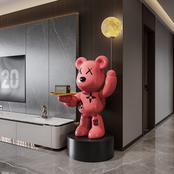 Large Internet-Famous Violent Bear Figurine, a High-End and Elegant Home Decoration Placed Next to the Living Room Tv Cabinet