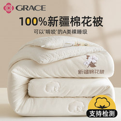 Jie Liya Xinjiang Cotton Quilt Cotton Core Air Conditioning Quilt All-Season Universal Spring and Autumn Dormitory Single and Double Thin Quilt