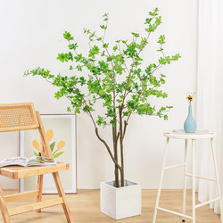 Scandinavian Style Simulated Green Plant Hanging Bell Tree Potted Indoor Living Room Fake Green Plant Horse Drunken Wood Simulated Popular Floor Landscaping