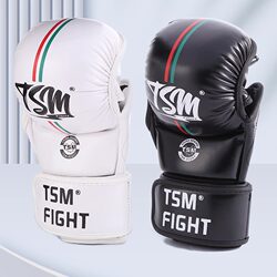 Half-Finger Boxing Gloves, Professional Training Gloves, Mixed Martial Arts Fighting Gloves, Muay Thai Boxing Gloves, Sandbag Training and Competition Gloves
