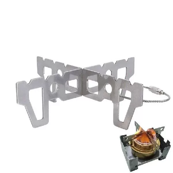 Portable Outdoor Camping Stainless Steel Alcohol Stove Rack Mini