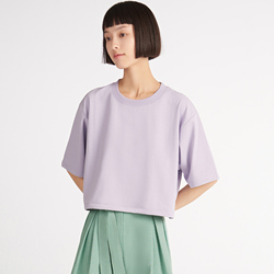 Small Tee80 Lavender Purple Short T-shirt Breathes Freely And Lightly