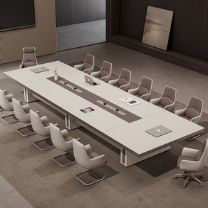 
Office conference table simple modern large long table commercial business negotiation table rectangular conference table and chair combination