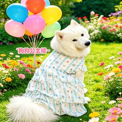 Samoyed Special Dog Princess Dress Spring and Summer Thin Large Dog Clothes Pet Dress Puppy Summer Dress