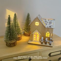 Snow Cabin, Glowing Cabin, Small House, Photo Props, Desktop Creative Ornaments, Christmas Decoration Gifts
