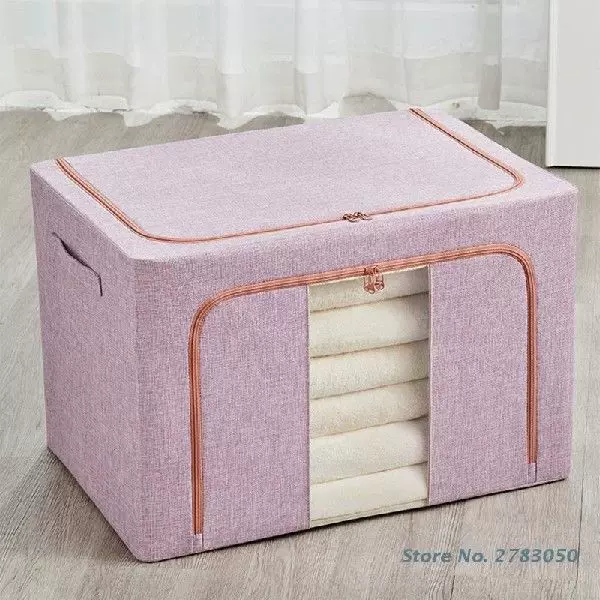 Folding Storage Box with Lid Clothes Collecting Case-Taobao