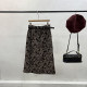 Sweet style autumn and winter new style 17ran age-reducing Chinese style printed literary style hem to make you look slim with belt skirt for women