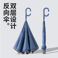 Color-Matched Reverse Umbrella, Double-Layered, Large, Reinforced, Storm-Resistant, Special for Men, Car-Mounted Umbrella, Women's Dual-Use for Sun and Rain, Automatic