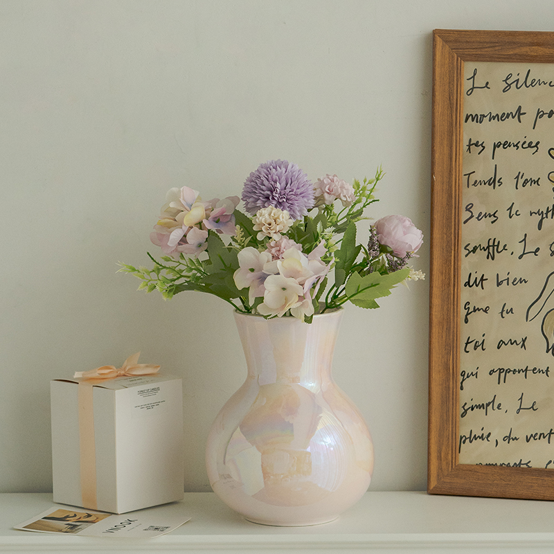 N/A インセラミック花瓶リビングルームフラワーアレンジメント装飾テーブルトップドライフラワーフラワーソフト装飾 (Color : CERAMIC FLOWER VASE - SOUTHERN (ドライ) | BamBooks the Heritage