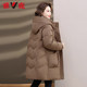 Yalu mother winter down jacket for women 2025 new fashionable mid-length windproof hooded warm middle-aged and elderly jacket
