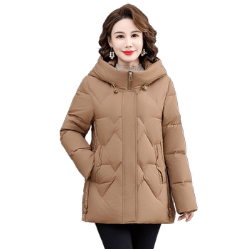 
Yalu Women's Windproof Hooded Mother's Down Jacket