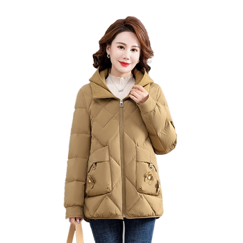
Yalu middle-aged mother's style hooded down jacket