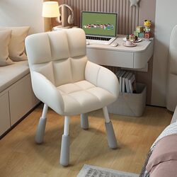 Chair for Dormitory College Students, Comfortable for Long Sitting, Girls' Bedroom Computer Chair, Study Chair with Backrest, Adjustable Height, Makeup Chair