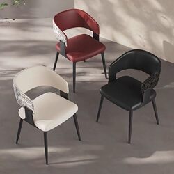 Italian-Style Minimalist Modern Chair for Home Use, Nordic Style Hotel Leisure Dining Chair, Backrest Suspended Chair, Creative Restaurant Stool