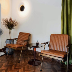 Cafe Wrought Iron Sofa Chair, American Retro Single/Double Table and Chair, Nordic Leisure Commercial Lazy Balcony Chair