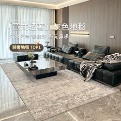 Italian-Style Light Luxury Carpet for Living Room, High-Grade Waterproof and Stain-Resistant, Sofa Coffee Table Gray Floor Mat, Modern Bedroom 2026 New Model
