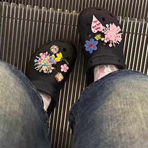 Mkop hole shoe accessories diy shoe buckle accessories dopamine flower shoe flower decorative buckle adapts to Crocs