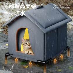 Outdoor Shelter for Stray Cats and Dogs, Winter Warm Outdoor Sleeping Shelter, Rainproof and Windproof Cat House, Small Dog Shelter for Winter Protection