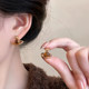 Queen Mother Meladhe's Saturn tiger's eye stone ear clip without piercing female niche high-end earrings autumn and winter earrings earrings