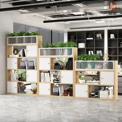Partition Cabinet, Office File Cabinet, Wooden Combination Bookcase, Storage Cabinet, Green Plant Screen, Flower Trough Cabinet, Floor-Standing Storage Rack