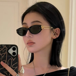 Retro Cat-Eye Sunglasses for Women 2026 New Style High-End Square and Round Face Old Money Style Polarized Anti-Uv Sunglasses