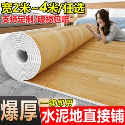 3m Wide Vinyl Flooring, Thickened, Wear-Resistant, Waterproof, Non-Slip Carpet Flooring, Pvc Floor Mat, Large Area Full Coverage