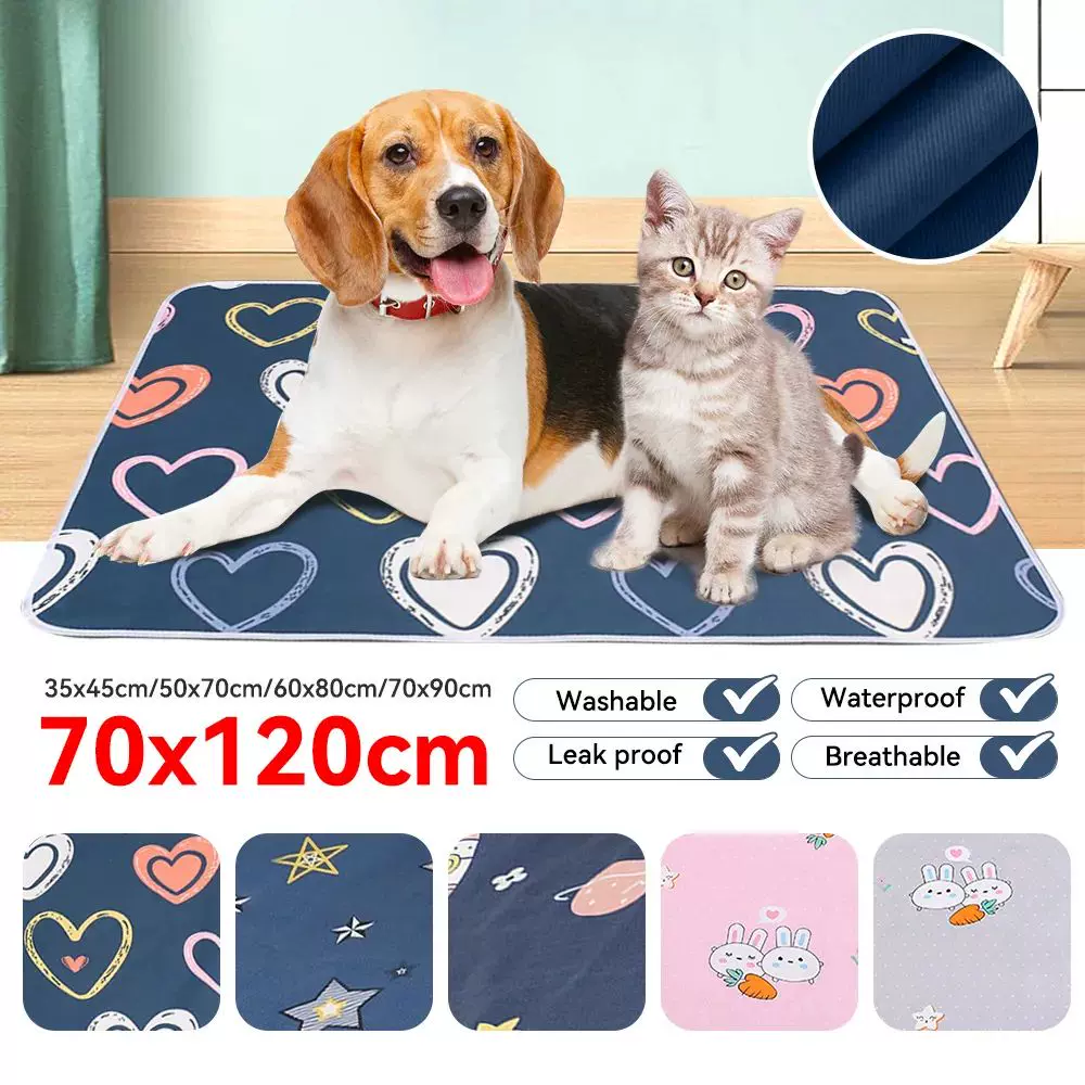 Dog Pee Pad Blanket Reusable Absorbent Diaper Washable Puppy